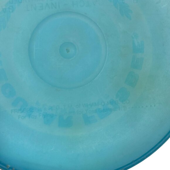Vintage Wham-O Regular Frisbee Flying Disc 9" Aqua Blue Plastic Toy 1970s - Picture 12 of 14